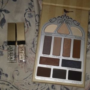 palette and glitter eyeshadows
